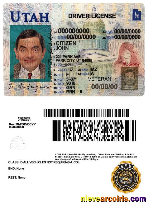 USA Utah driving license